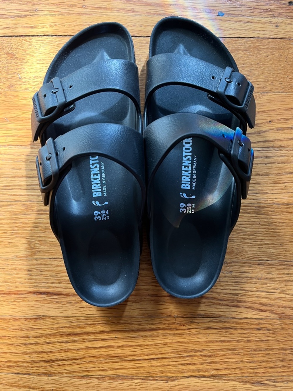 Like new black Arizona EVA Birkenstock size 39